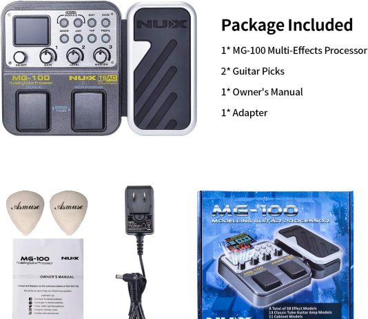 mg 100 professional multi effects pedal processor multi effects guitar pedal with 72 presets 58 effects 40s record elect 1