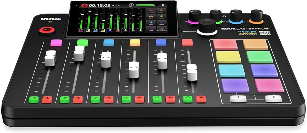 RØDE RØDECaster Pro II All-in-One Production Solution for Podcasting, Streaming, Music Production and Content Creation,Black