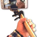 smartphone guitar capo android and iphone compatible dock headstock neck clamp cell phone holder aid musicians electric